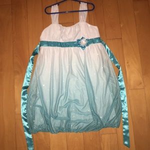Blue to White Ombre Sparkly Children's Dress